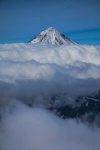 no one, sky, snow, mountain, nature, landscape, volcano, mountain peak, cloud