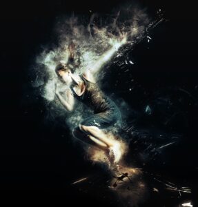 woman, asian, sport, jump, power, explosion, electricity, force, concentration, spirituality, sporty, mysticism, spiritual, suspended