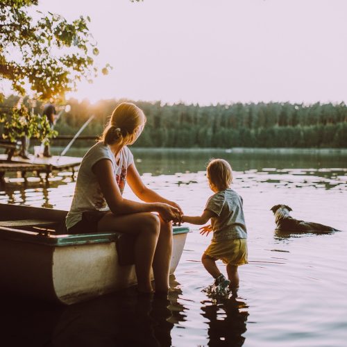 people, woman, kid, child, baby, happy mothers day, boy, girl, daughter, mother, holding hands, lake, water, swimming, nature, boat, mom, mum