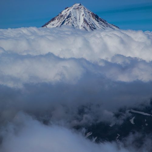 no one, sky, snow, mountain, nature, landscape, volcano, mountain peak, cloud